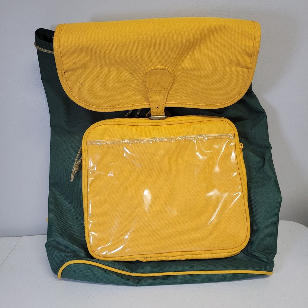 Green Bay Packers Colors‎ Canvas Backpack Green Yellow Basic